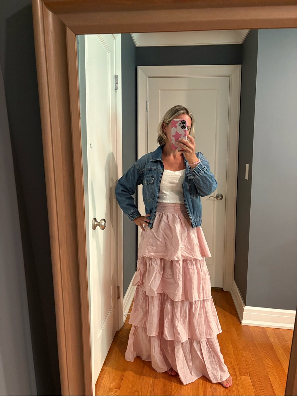Altar’d State Tiered Pink Maxi Skirt - Lightweight Ruffle Layers